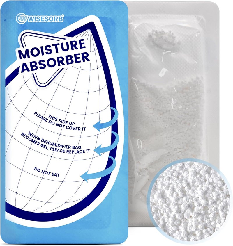 Wisesorb 25 Gram Moisture Absorbers, 20 Packs Dehumidifier Bags for Bathrooms, Basements, Rvs, Humidity Packets for Closet - Image 1